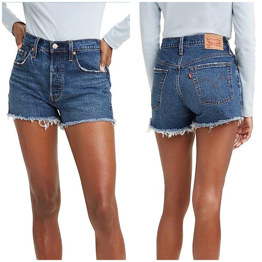 Levi's 501 High Rise Cut Off Shorts Button‎ Fly Size 25 90s Y2K Streetwear